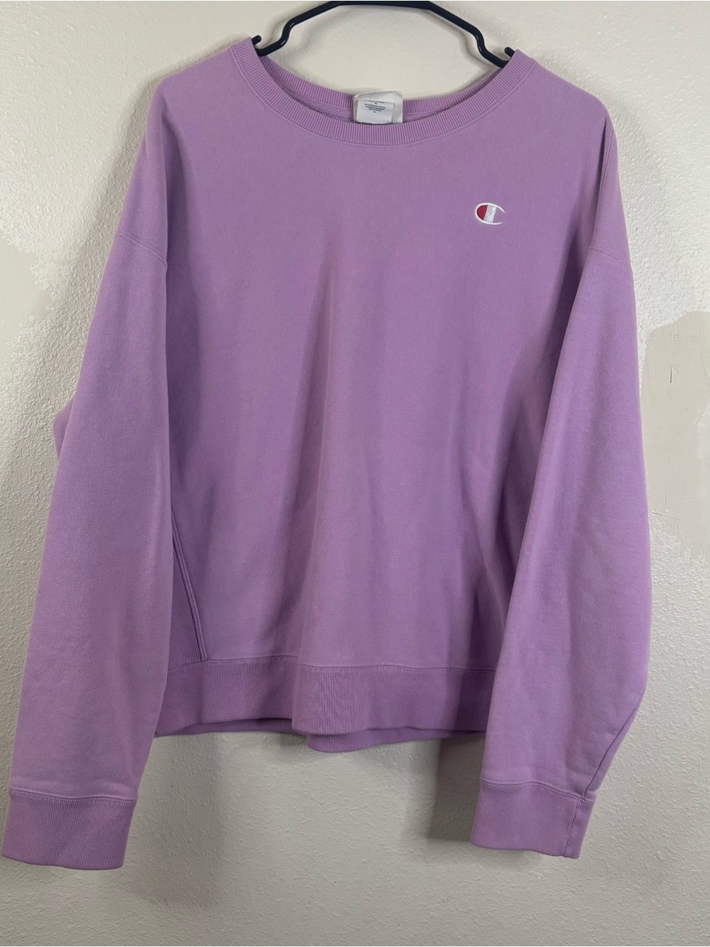Campion Reverse Weave Light Purple Pullover Size XL Cotton Ribbed Sweatshirt